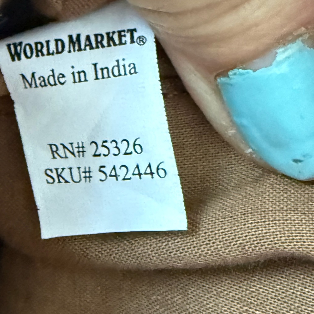 WORLD MARKET brown boho India shoulder small leather bag hippy tan suede - Picture 2 of 16